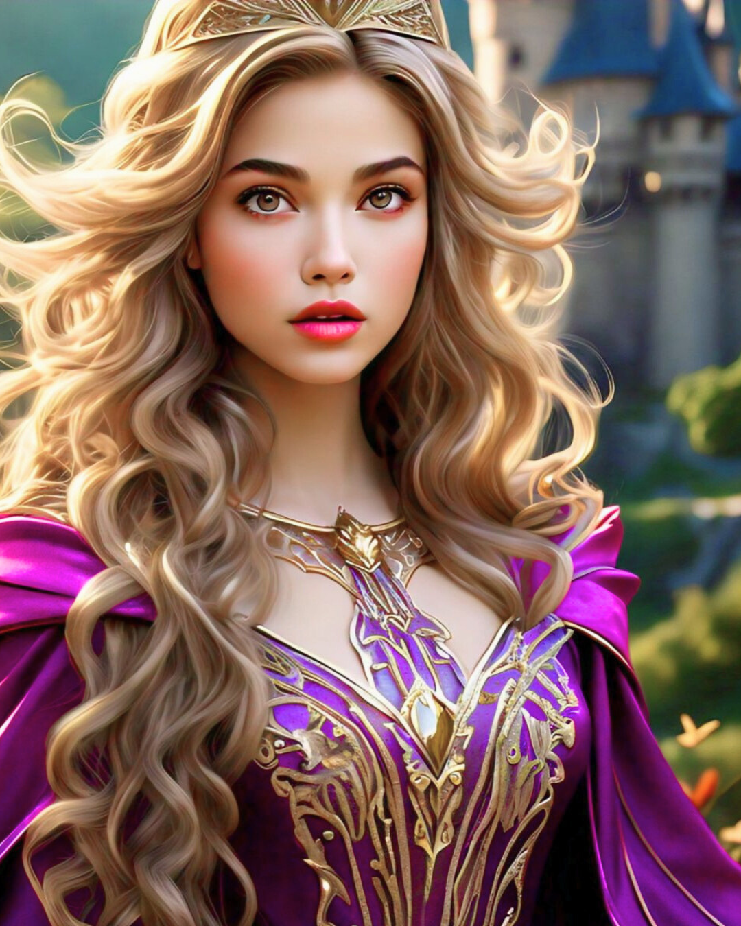 fantasy_princess_gold_tiara_purple_gown