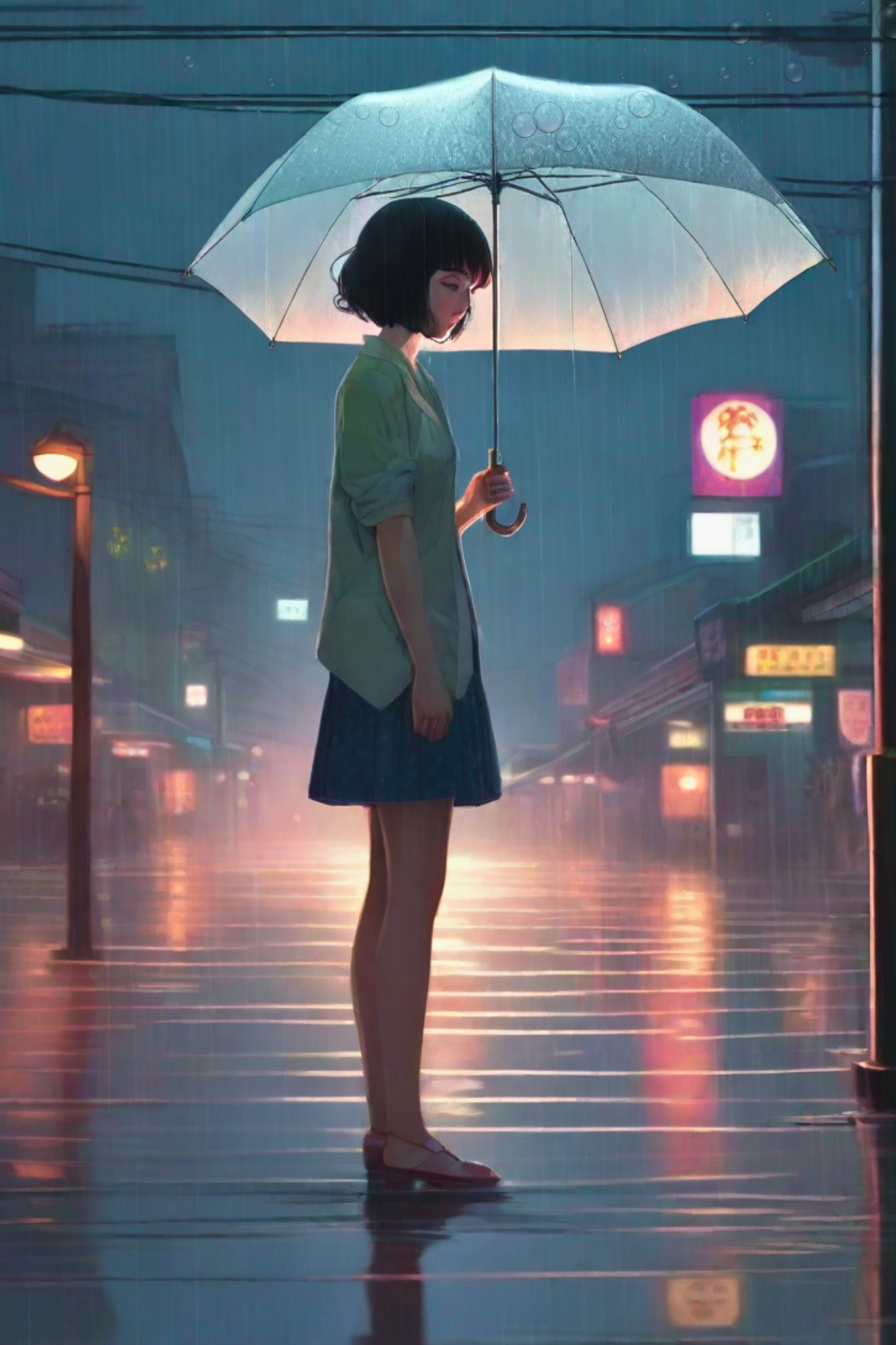 anime-girl-rainy-night-tokyo-street