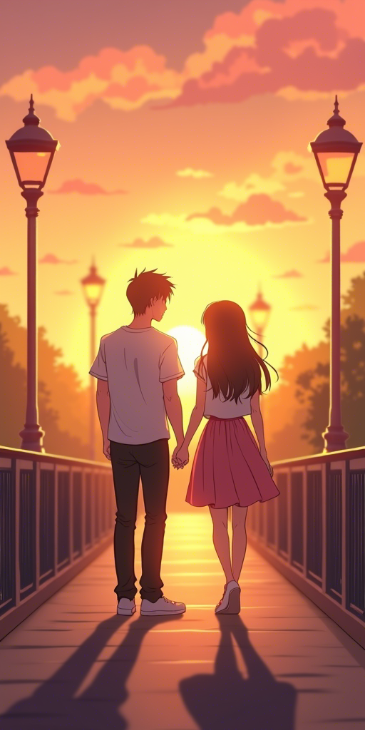 lovers walk in bridge