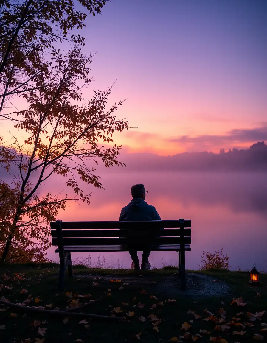 Sunset as the evening light